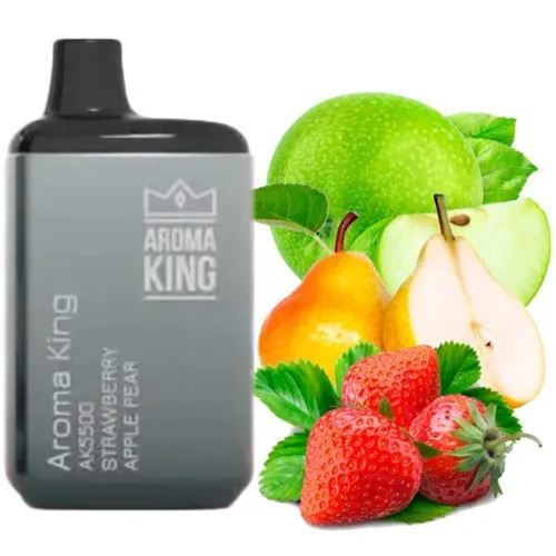 Одноразовый POD Aroma King 5500 Apple Pear strawberry 5% (Яблоко с персиком и клубникой) - Фото 3